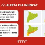 Activat el pla INUNCAT en fase d’alerta per pluges intenses a Catalunya