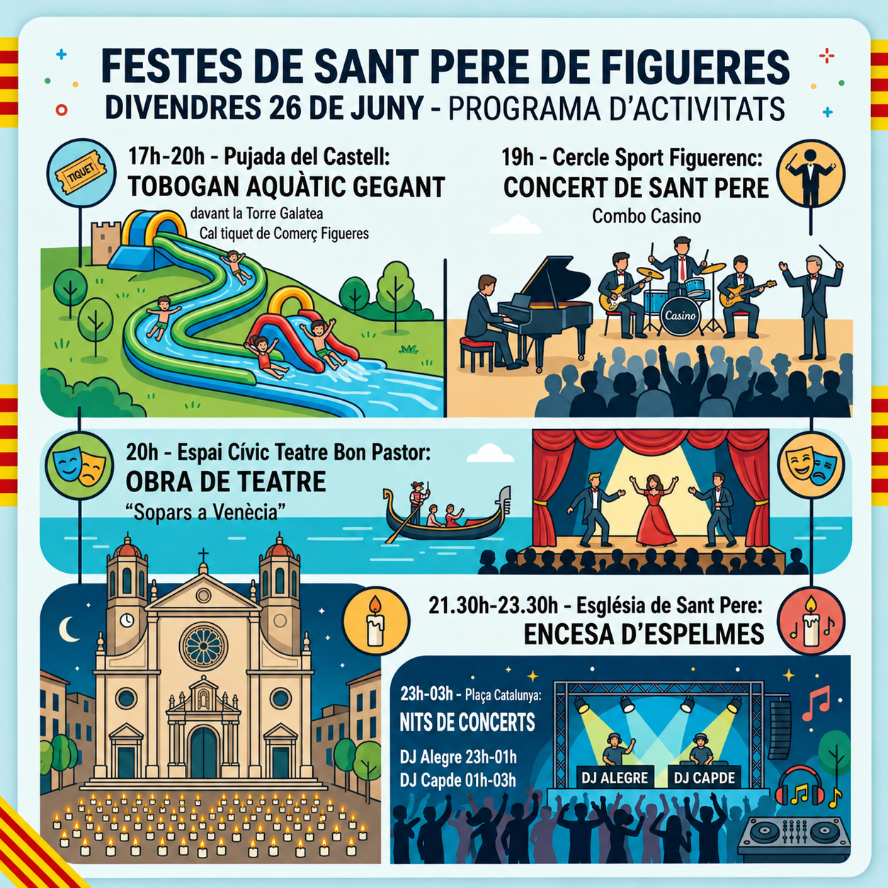Figueres s’omple de festa per Sant Pere