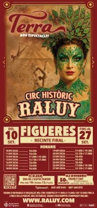Cartell de l’espectacle TERRA del Circ Raluy Històric a Figueres